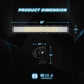 img 2 attached to Powerful LED Light Bar: Nilight 20Inch 120W Spot Flood Combo for Trucks, Boats, and Jeeps - Off Road LED Work Lamp with 2 Years Warranty