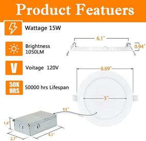 img 2 attached to 💡 Adjustable Recessed Ultra Thin Downlight with Selectable 2700K-6000K Color Temperature