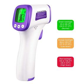 img 1 attached to Digital Thermometer for Adults and Kids - Touchless Infrared Forehead Thermometer - 3 in 1 Mode Fever Thermometer - Adjustable ˚C/˚F - Purple