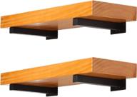 🔩 industrial metal wall mounted shelf brackets - 4 pack heavy duty floating 8 inch brackets for shelves logo