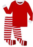 100% cotton family feel striped christmas pajamas 🎄 set for boys and girls - 2 piece pj set logo