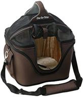 🐾 one for pets small deluxe cozy dog cat carrier, brown - airline approved size logo