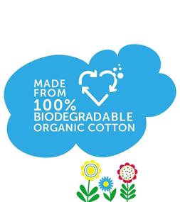 img 3 attached to RAWGANIC Gentle Biodegradable Organic Cotton Baby Wipes - Fragrance-Free Moist Wipes with Aloe Vera - Hypoallergenic for Nappy Change, Face and Body Cleansing - 6 Packs of 50 (300 Wipes)
