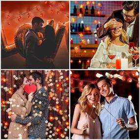 img 3 attached to ❤️ 25 LED Red Heart String Lights - Battery Operated with Remote & Timer, Ideal for Indoor and Outdoor Bedroom Decor, Valentines Day Gifts for Him, Her, Kids, Mother's Day, Wedding Party