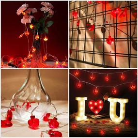 img 2 attached to ❤️ 25 LED Red Heart String Lights - Battery Operated with Remote & Timer, Ideal for Indoor and Outdoor Bedroom Decor, Valentines Day Gifts for Him, Her, Kids, Mother's Day, Wedding Party