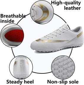 img 4 attached to Professional Men's Athletic Shoes with Soccer Football Outsoles