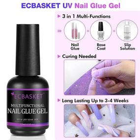 img 3 attached to 3-in-1 Nail Glue for Acrylic Nails: Brush-On, Multifunctional & Curing Needed – 15ML