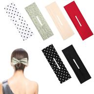 🎀 lazy deft bun hair bun maker: multi-color cloth magic hair clip for effortless buns, curls, and french twists - flexible, reusable fashion hairbands for women and girls logo