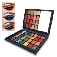 🎨 travel size eyeshadow palette - findinbeauty 48 warm shades with high pigmentation, matte and shimmer finishes, inclusive of makeup brush and mirror logo