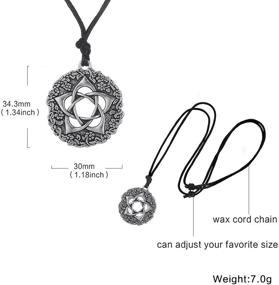 img 2 attached to 🌹 Dawapara Pagan Pentacle of The Goddess Rose Talisman Pendant: Stylish Protection Necklace for Jewelry Enthusiasts