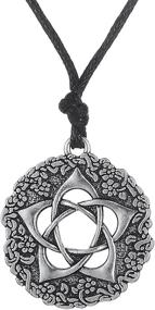 img 4 attached to 🌹 Dawapara Pagan Pentacle of The Goddess Rose Talisman Pendant: Stylish Protection Necklace for Jewelry Enthusiasts