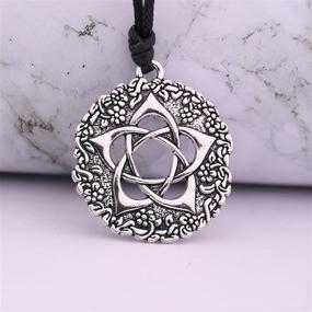 img 3 attached to 🌹 Dawapara Pagan Pentacle of The Goddess Rose Talisman Pendant: Stylish Protection Necklace for Jewelry Enthusiasts