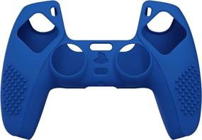 img 3 attached to 🎮 Enhanced Gaming Experience with eXtremeRate PlayVital Blue 3D Studded Edition Cover Skin for PS5 Controller – Complete with Anti-Slip Silicone, Soft Rubber Protector, and 6 Black Thumb Grip Caps