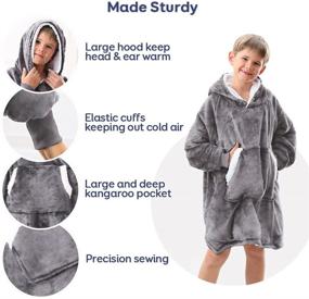 img 2 attached to Topblan Wearable Blanket Kids Sweatshirt