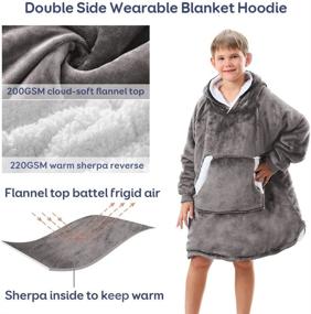 img 3 attached to Topblan Wearable Blanket Kids Sweatshirt