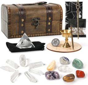 img 4 attached to 🔮 Полный набор кристаллов и лечебных камней HEXERHAN: 7 чакр камней, таро покрывало, шалфей - идеально для медитации, духовного исцеления и оберегания