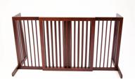 🐾 sturdy and stylish primetime petz slide pet gate in walnut for secure pet containment logo