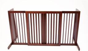 img 4 attached to 🐾 Sturdy and Stylish Primetime Petz Slide Pet Gate in Walnut for Secure Pet Containment