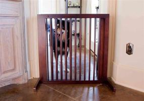 img 2 attached to 🐾 Sturdy and Stylish Primetime Petz Slide Pet Gate in Walnut for Secure Pet Containment