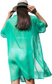 img 3 attached to 👙 Carrie Chiffon Cardigan Beachwear Swimsuit for Women