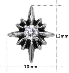 img 2 attached to Punk Tiny Spider CZ Stud Earrings Ghost Crown Surgical Stainless Steel Earrings, 18G - Perfect for Women, Girls