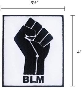 img 3 attached to 🖤 M&J Trimming - BLM Iron-On Patch - Support Black Artists - Embroidered Appliqué - 3 1/2" X 4