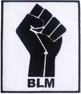 🖤 m&j trimming - blm iron-on patch - support black artists - embroidered appliqué - 3 1/2" x 4 logo