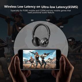 img 2 attached to 🎧 Zime Ranger Wireless Gaming Headsets: Ultra Low Latency Bluetooth Headphones with Mic, Multi-Platform Support & Superior Stereo Sound - Black