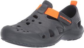 img 4 attached to 👟 Стильные и комфортные детские сандалии Skechers Boy's Foamies Koolers в угольном цвете - идеальны для повседневной носки.