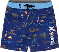 🏖️ vibrant and durable hurley boys' printed board shorts: perfect for beach adventures logo