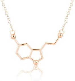 img 4 attached to 💎 Silver Serotonin Molecule Pendant Necklace - Ideal Organic Chemistry Jewelry for Science Lovers and Science Students - Perfect Gift!