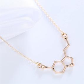 img 2 attached to 💎 Silver Serotonin Molecule Pendant Necklace - Ideal Organic Chemistry Jewelry for Science Lovers and Science Students - Perfect Gift!