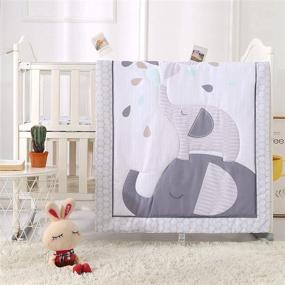 img 4 attached to Wowelife Grey Elephant Bedding 3 Piece