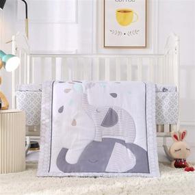 img 2 attached to Wowelife Grey Elephant Bedding 3 Piece