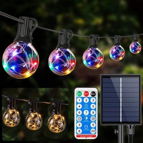 img 4 attached to 🌟 Enhance Your Outdoor Décor with Solar Powered 35FT LED Globe String Lights, Waterproof and Color Changing - Perfect for Bistro, Garden, Backyard Party, and Café Ambiance (30+2Pcs)