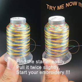 img 1 attached to 🧵 Premium New brothread 25 Colors Variegated Polyester Embroidery Thread Kit: Ideal for Brother, Janome, Babylock, Singer, Pfaff, Bernina, Husqvarna Embroidery Machines