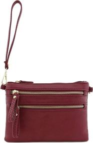 img 3 attached to Compact and Versatile Small Wristlet Crossbody Bag with Multiple Zipper Pockets