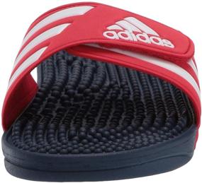 img 3 attached to 👟 Adidas Adissage Men's Athletic Shoes - White/Black - US Men's Size