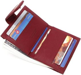 img 3 attached to 👛 Badiya Small Women's Wallet - Bifold Multi Card Case & Slim Credit Card Holder with Zippered Coin Purse