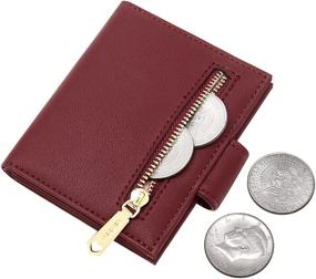 img 2 attached to 👛 Badiya Small Women's Wallet - Bifold Multi Card Case & Slim Credit Card Holder with Zippered Coin Purse