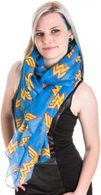 img 1 attached to 🧣 Bring Out Your Inner Wonder Woman with this Toss Print Viscose Scarf