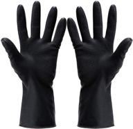 professional hair salon dye gloves - hair coloring accessories in black (2pcs, 1 left + 1 right) logo