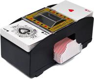 🃏 electronic card shuffler machine - battery operated, automatic poker shuffler for family & friends, casino game nights, poker & card games logo