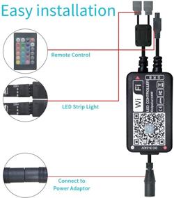 img 1 attached to 🔌 Miheal WiFi Wireless Smart LED Controller: Control RGB LED Strip Lights via Alexa, Google Home & IFTTT- Android iOS Support