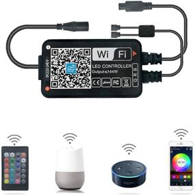 img 2 attached to 🔌 Miheal WiFi Wireless Smart LED Controller: Control RGB LED Strip Lights via Alexa, Google Home & IFTTT- Android iOS Support