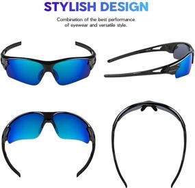 img 3 attached to 🕶️ Polarized Sports Sunglasses for Ultimate UV Protection: Ideal for Men, Women, and Youth - Perfect for Baseball, Fishing, Cycling, Running, Golf, Motorcycle | Tac Glasses with UV400 Technology