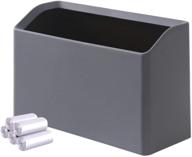 🗑️ compact and stylish mini trash can with 100 plastic bags - ideal for desk, office, kitchen, bedroom and bathroom (ash) logo