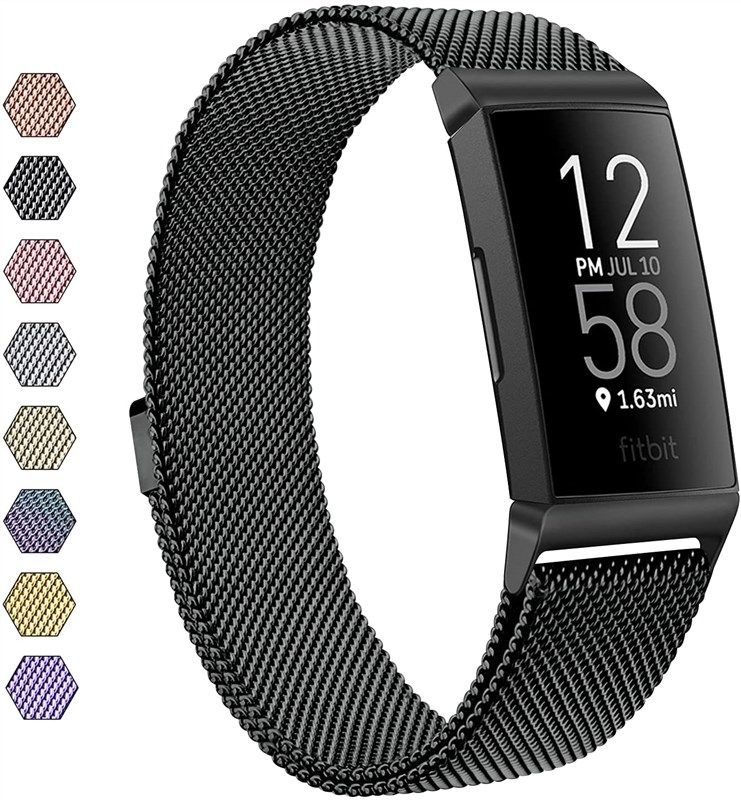 meliya stainless magnetic replacement wristbands wellness & relaxation for app-enabled activity trackers 로고