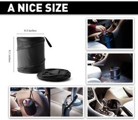 img 2 attached to 🚗 UTSAUTO Car Trash Can: Portable, Collapsible, Leak-Proof 2Pcs Waste Bins