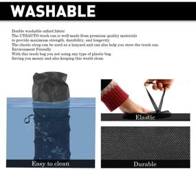 img 1 attached to 🚗 UTSAUTO Car Trash Can: Portable, Collapsible, Leak-Proof 2Pcs Waste Bins